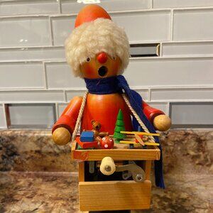 Christian Ulbricht W Germany Wood Smoker & Reuge Swiss Musical Toy Symphony 9"